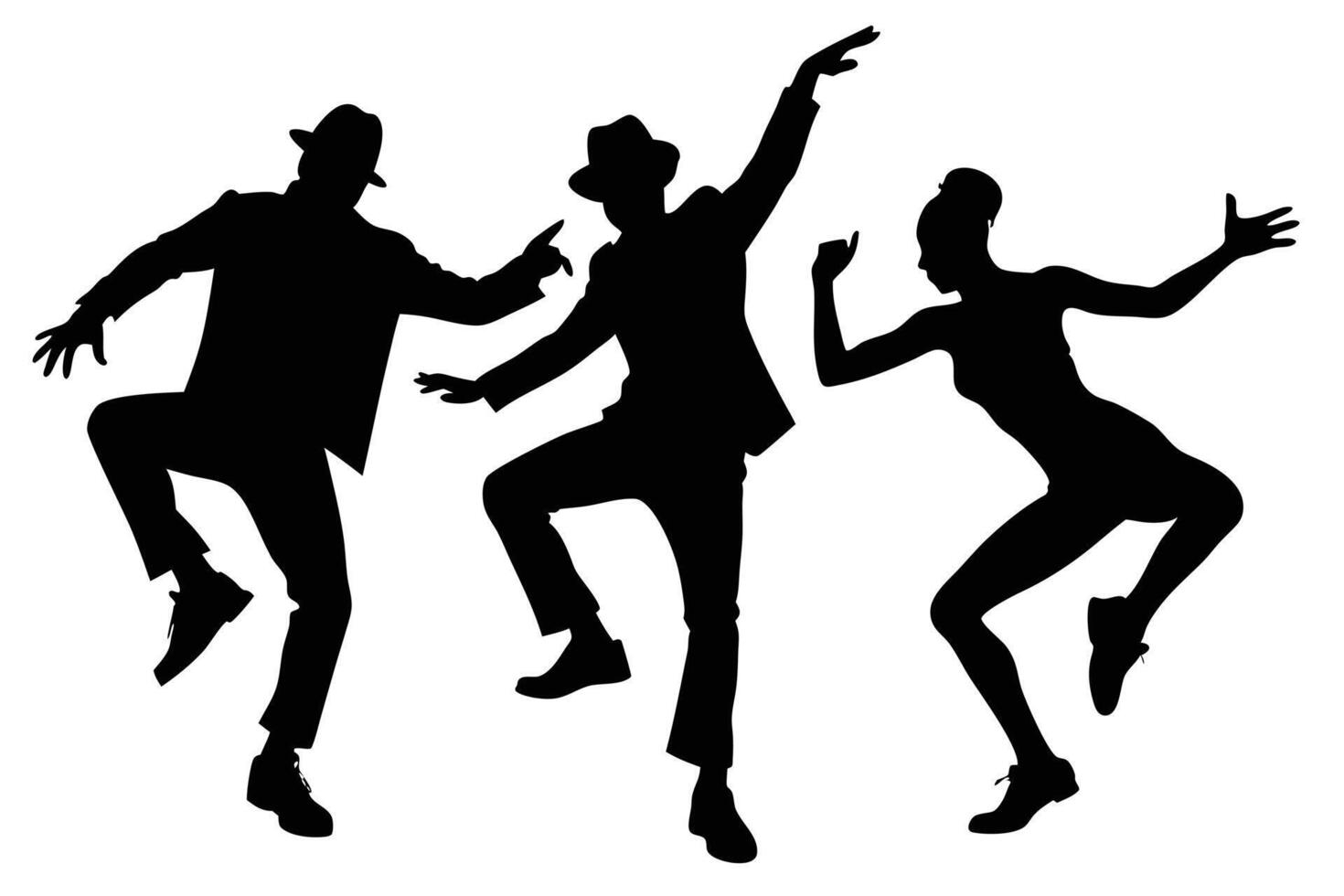 Sensational Tango Dance Silhouette Showcasing Passion vector
