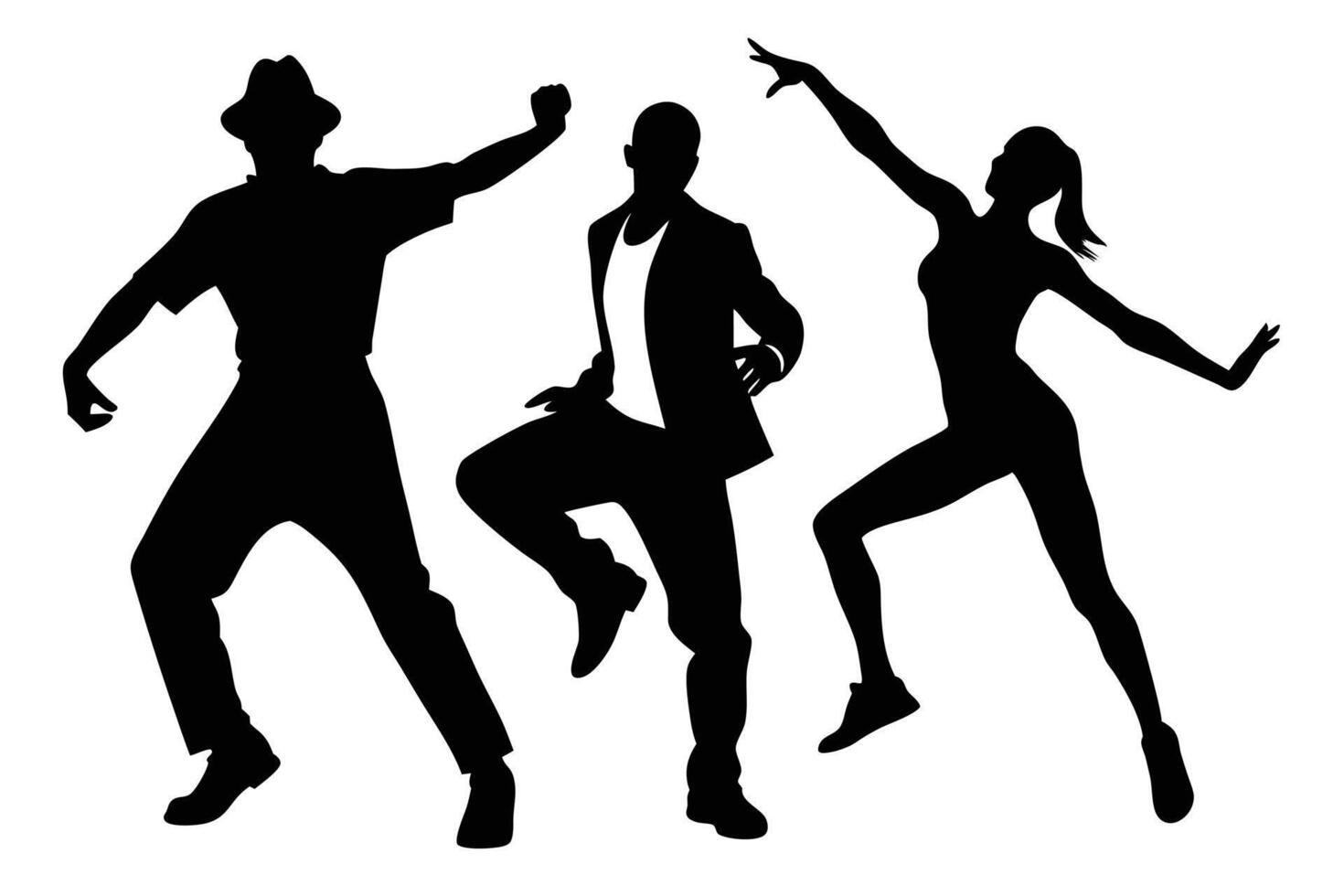 Beautiful Ballroom Dance Pose in a Dramatic Silhouette vector