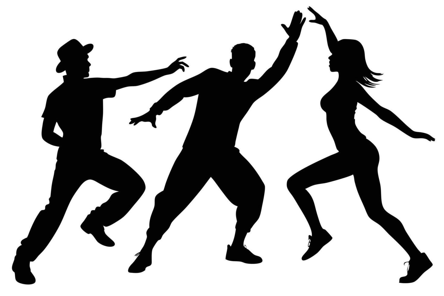 Passionate Couple Dancing in Perfect Harmony vector