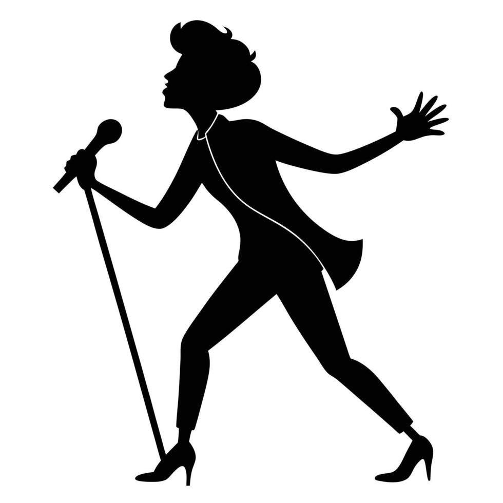Mesmerizing Solo Artist Singing with Emotion vector