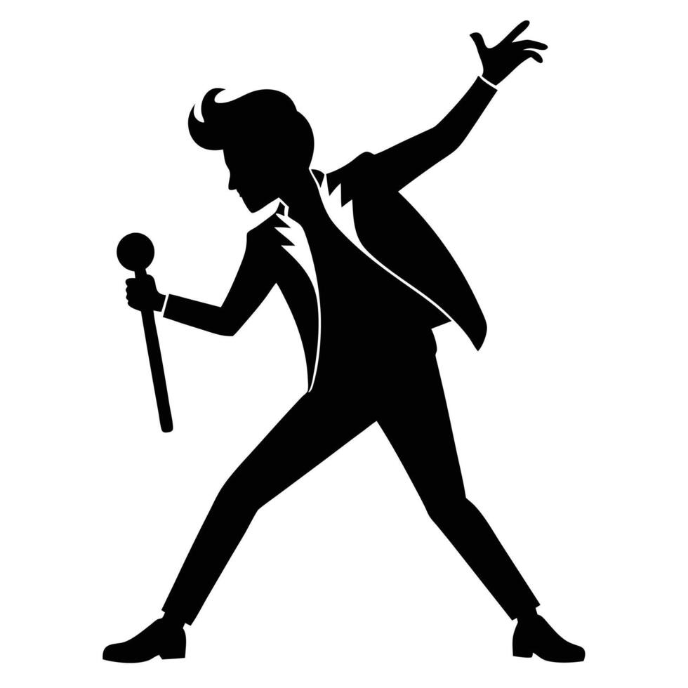 Energetic Live Show with a Passionate Singer vector