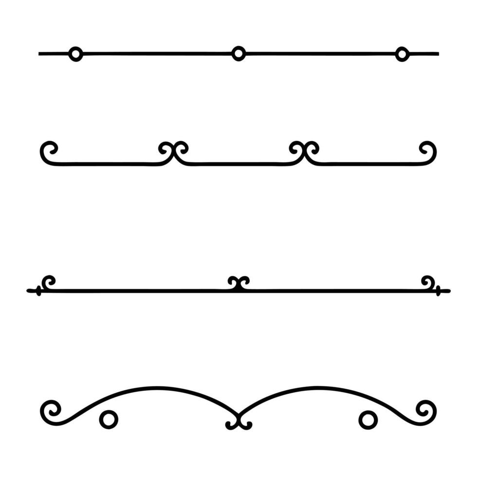 Intricate Line Divider Set for Artistic Touches vector
