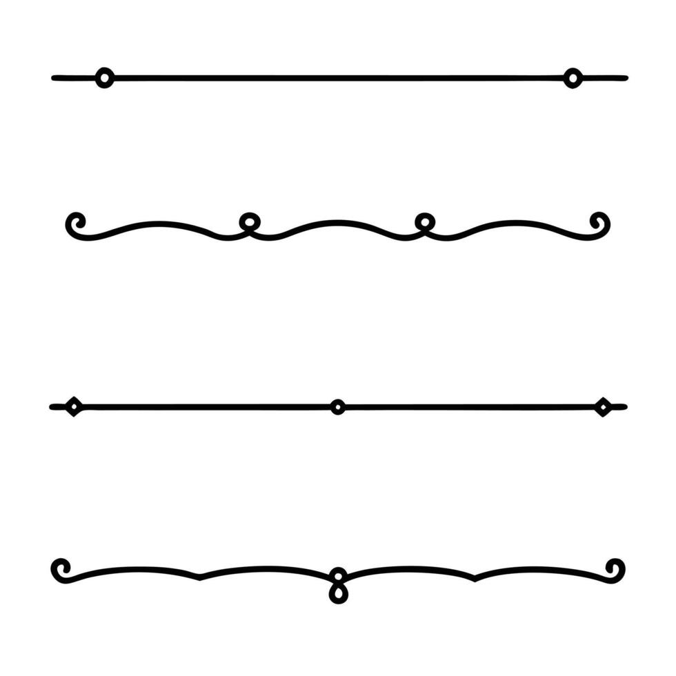 Elegant Set of Line Dividers for Stylish Designs vector