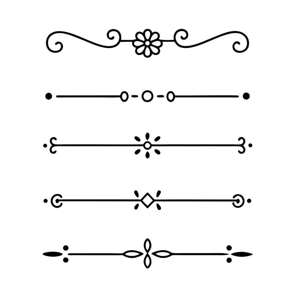 Dotted and Dashed Line Dividers for Subtle Separations vector