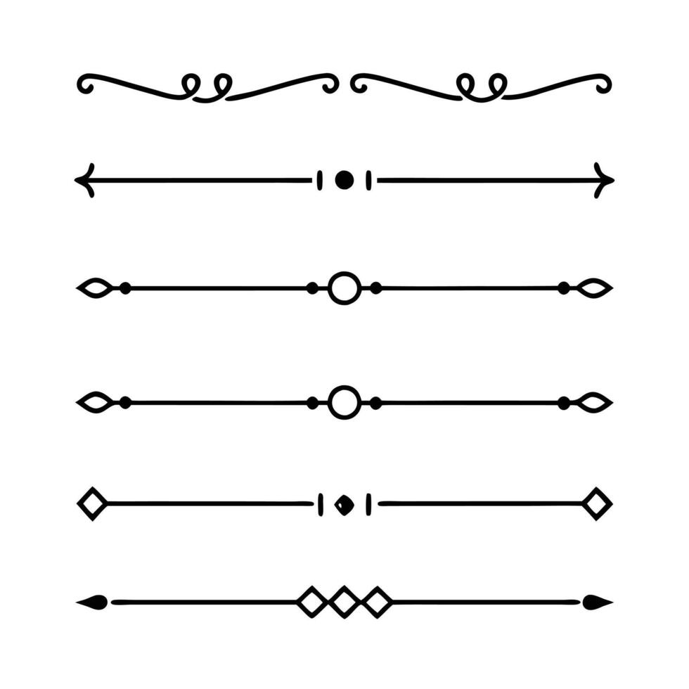 Beautiful Line Dividers for Decorative Purposes vector