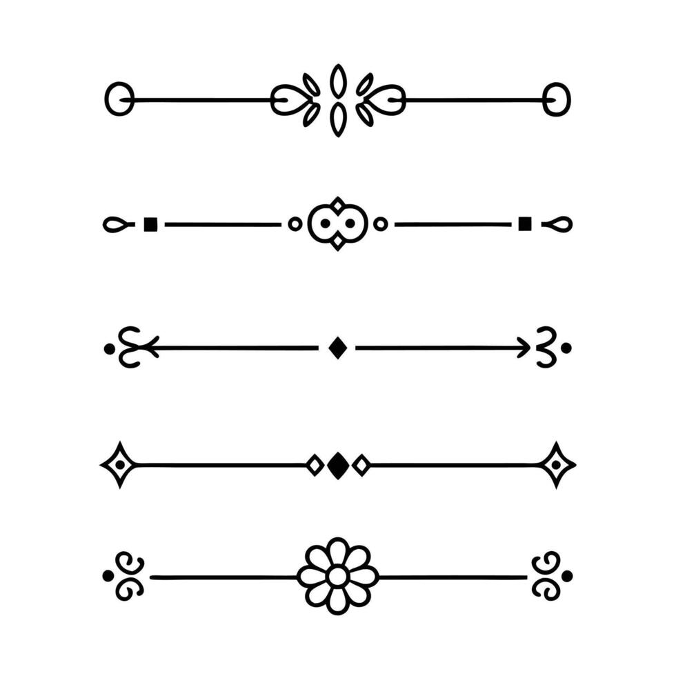 Flourish Line Dividers for Luxurious and Fancy Designs vector