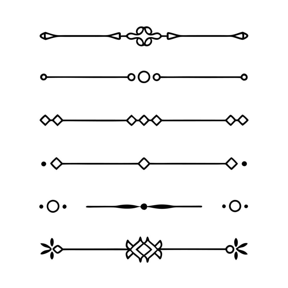 Stunning Decorative Line Dividers for Graphic Projects vector