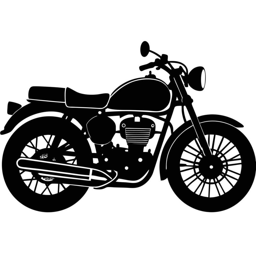 Dynamic Royal Enfield Motorbike Silhouette Graphics vector