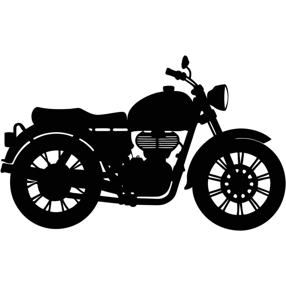 Unique Royal Enfield Motorbike Silhouette Concepts vector