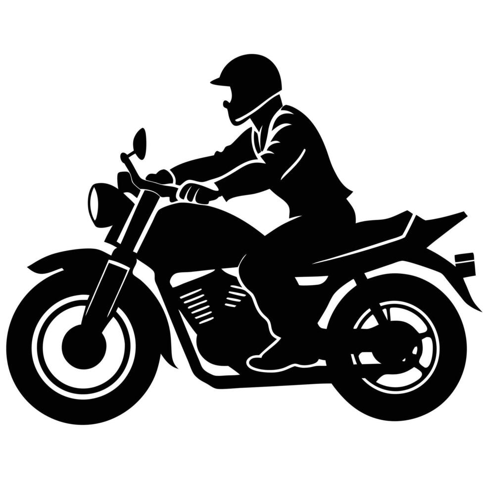 Elegant Motorcycling Silhouette Collection vector