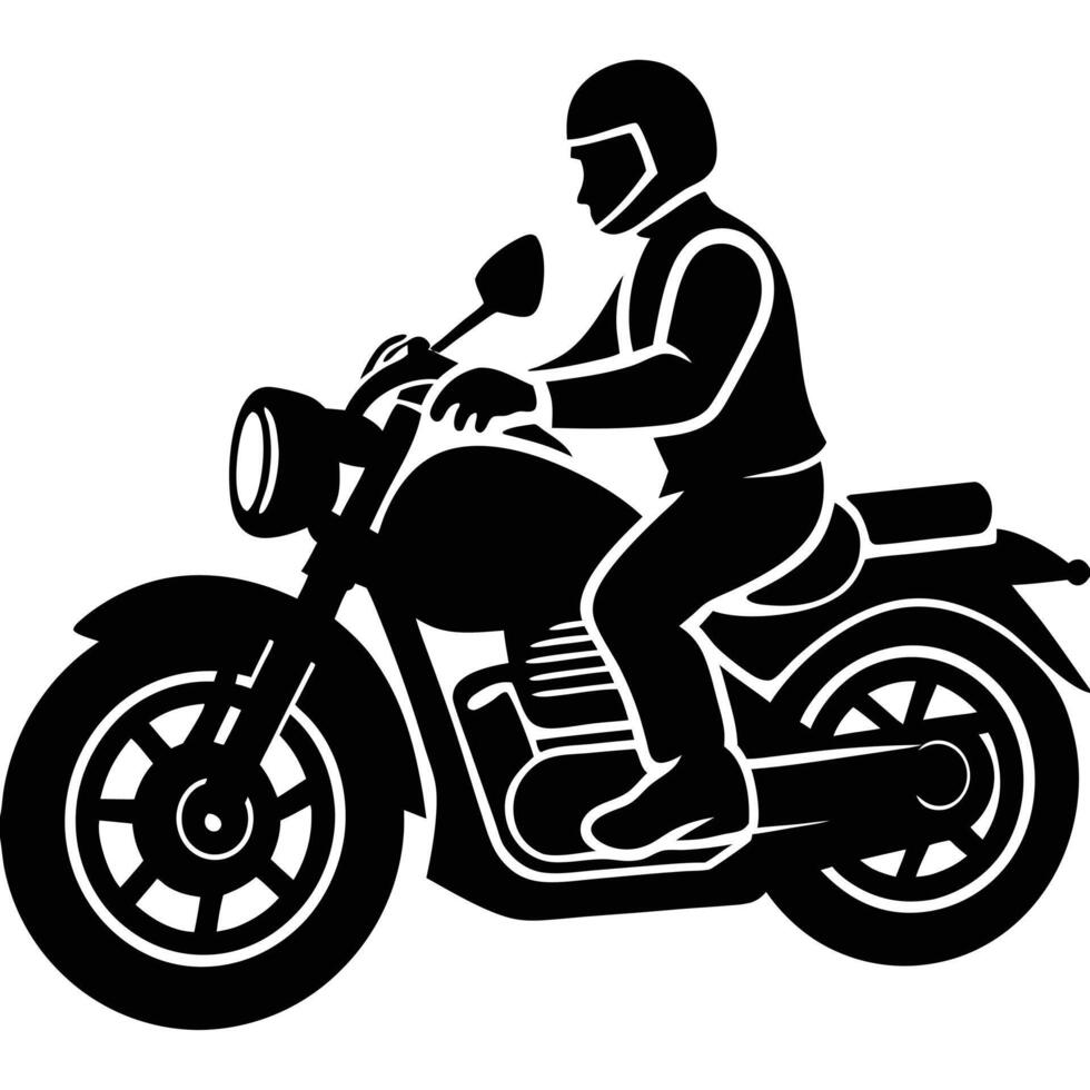 Creative Motorcycling Silhouette Graphics vector