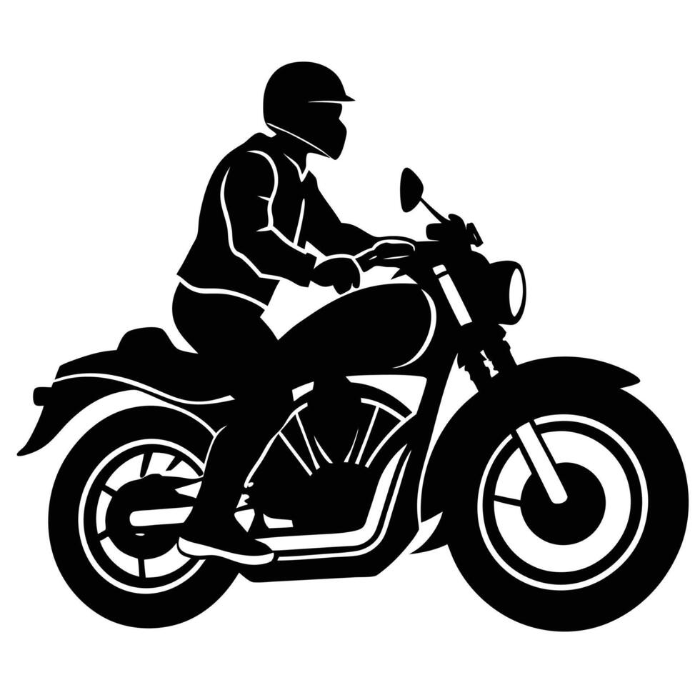 Thrilling Motorcycling Silhouette Concepts vector