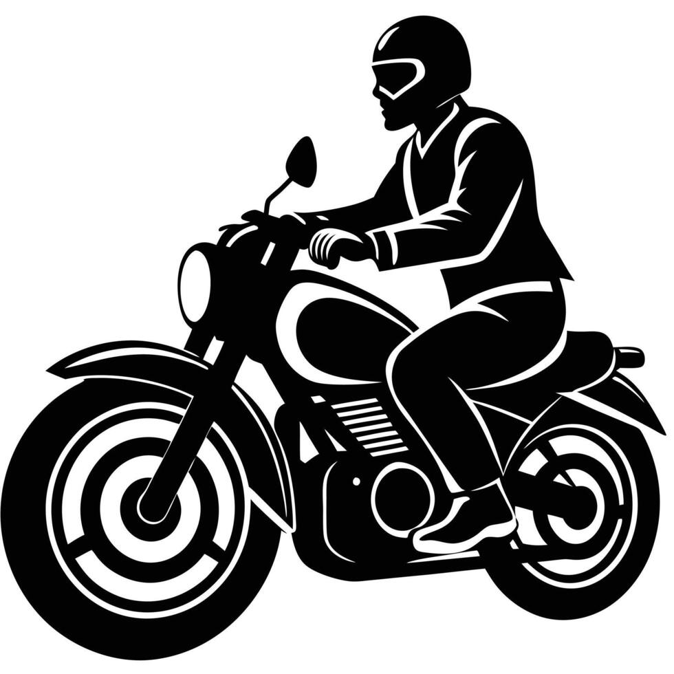 Speed and Adventure Motorcycling Silhouette vector