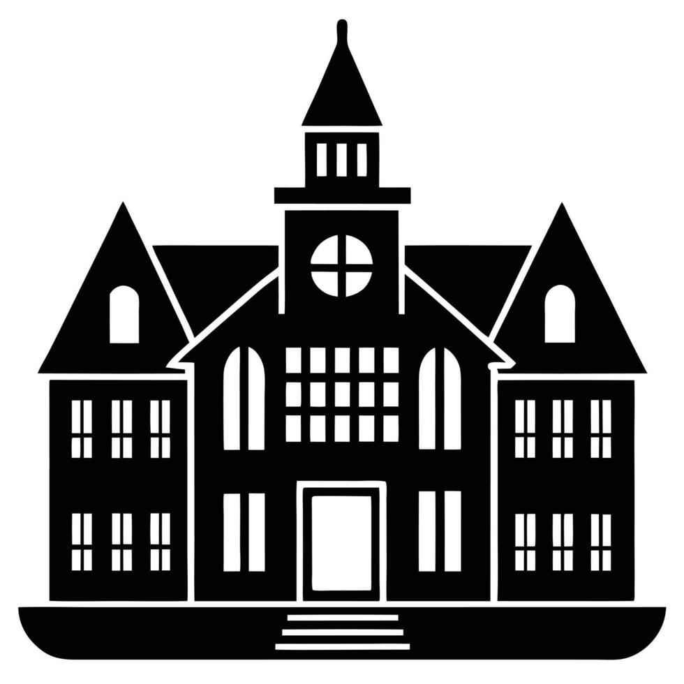Architectural Building Line Art Silhouette Masterpieces vector