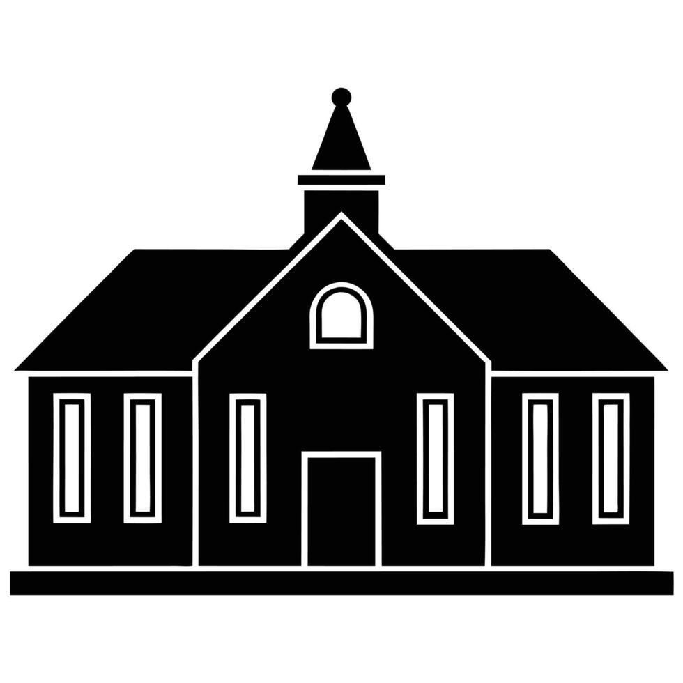 Bold and Striking Building Line Art Silhouette vector