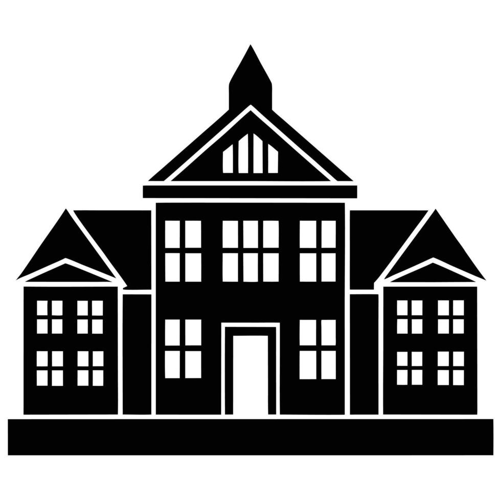 Best Building Line Art Silhouette Illustrations vector