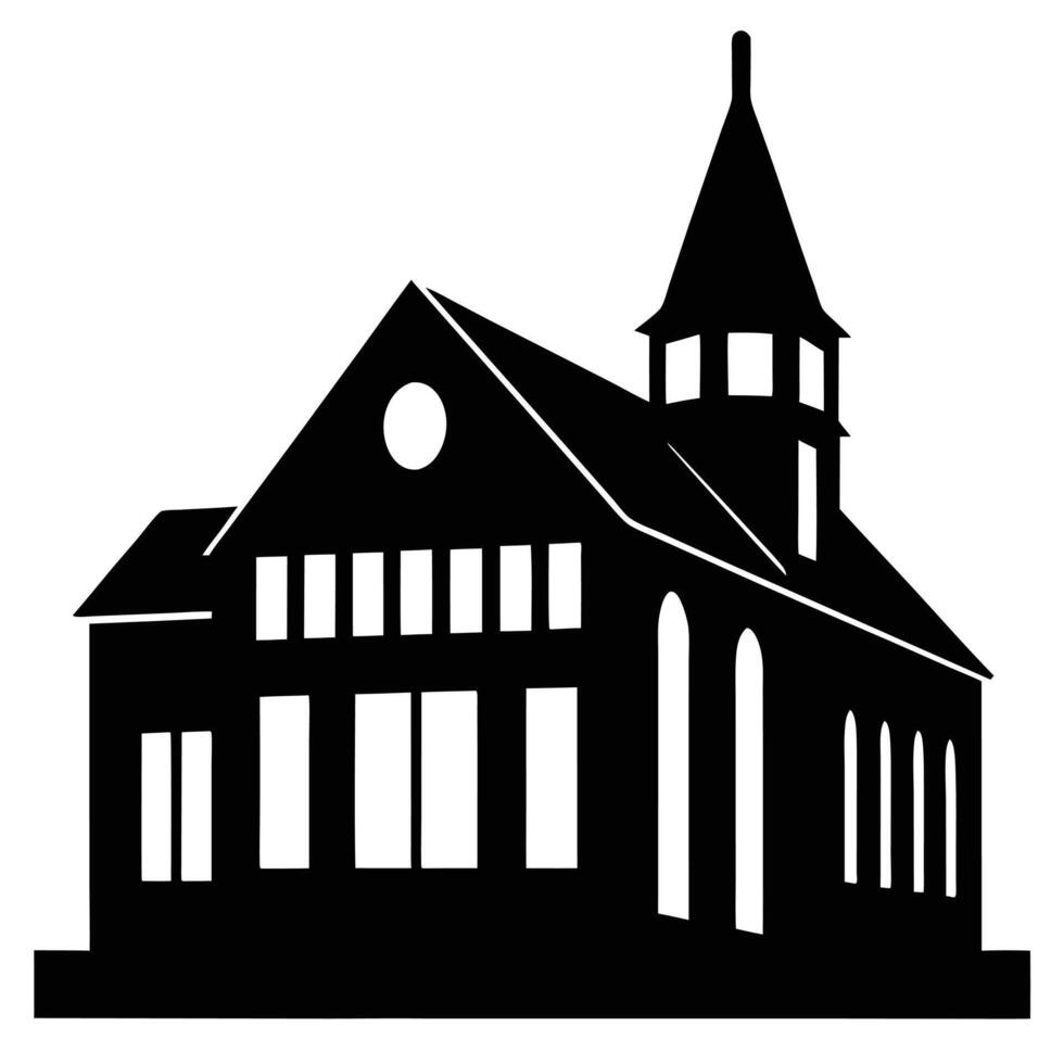 Elegant Building Line Art Silhouette Collection vector