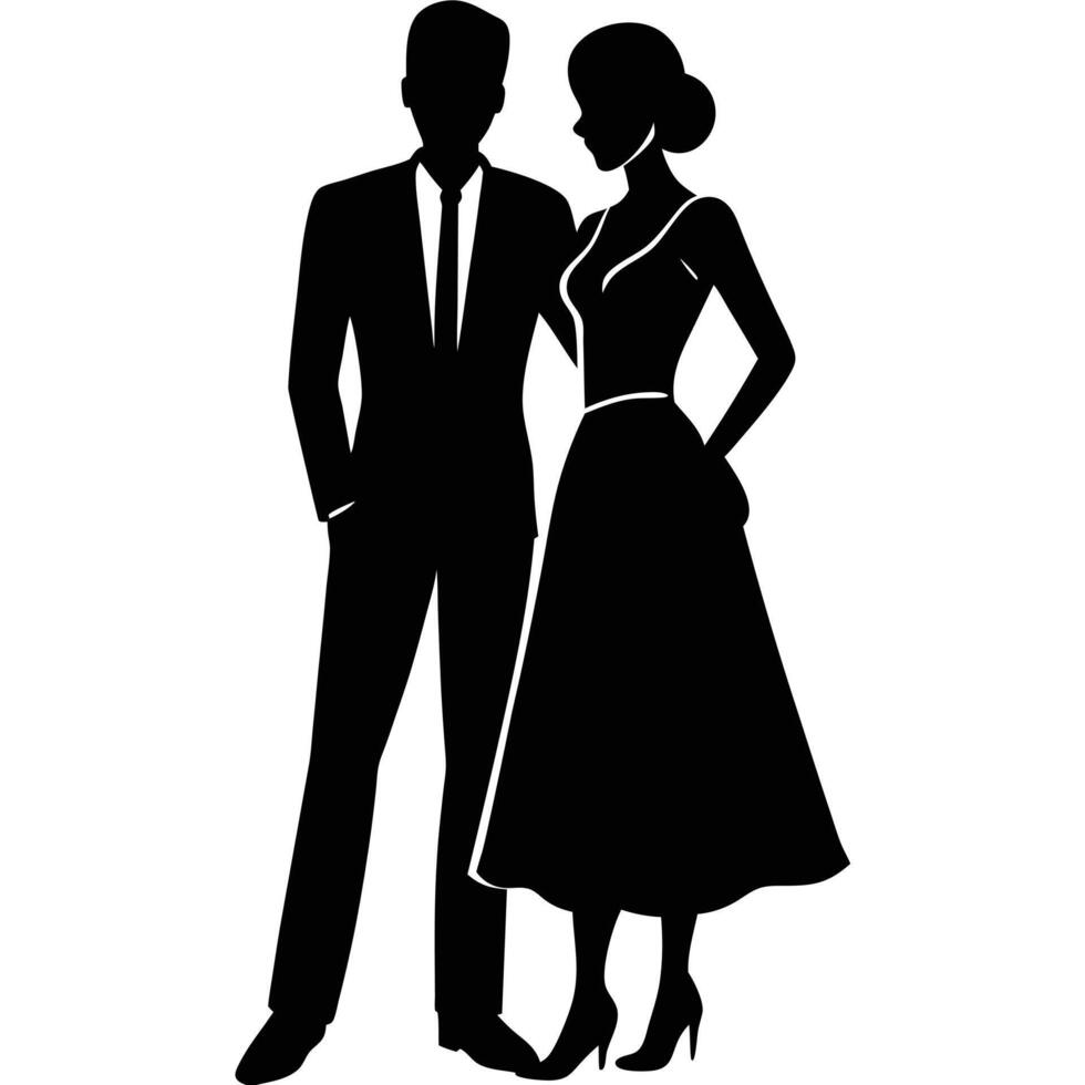 Perfect Silhouette of a Couple Ideas vector