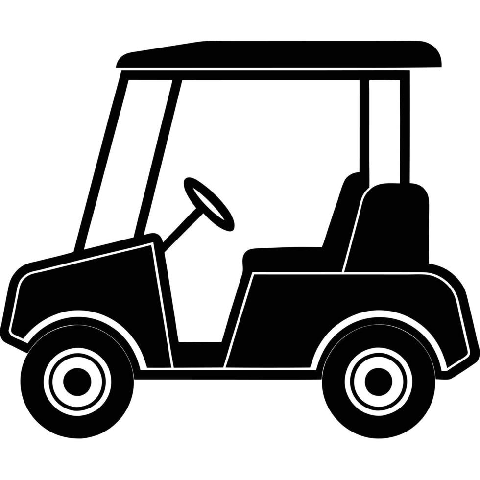 The Beauty of Golf Cart Silhouette vector