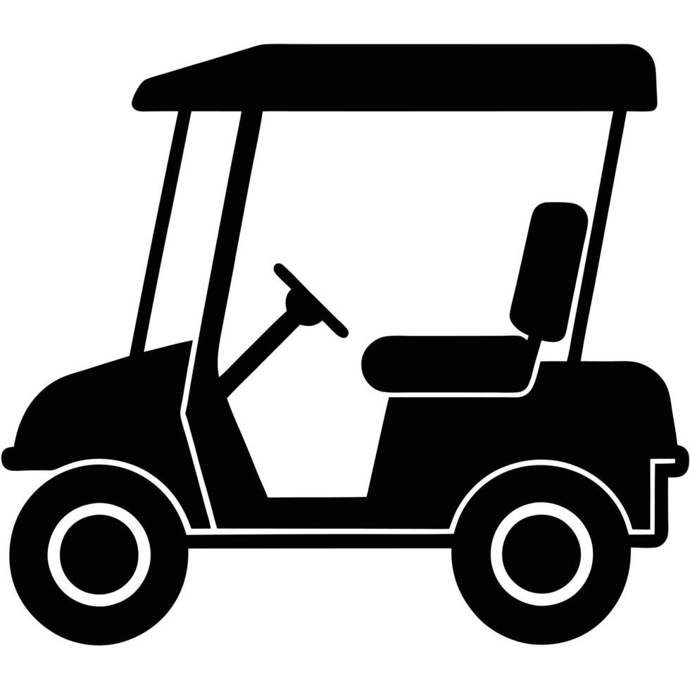 Perfect Golf Cart Silhouette Ideas vector