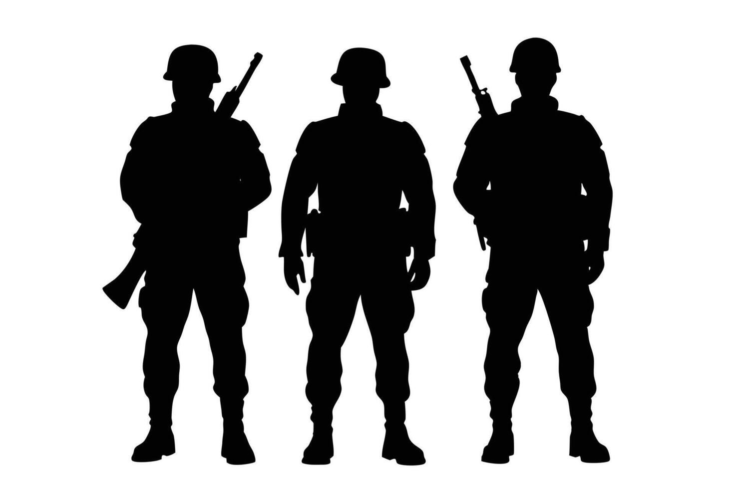 The Ultimate Silhouette of Soldiers for War History Fans vector
