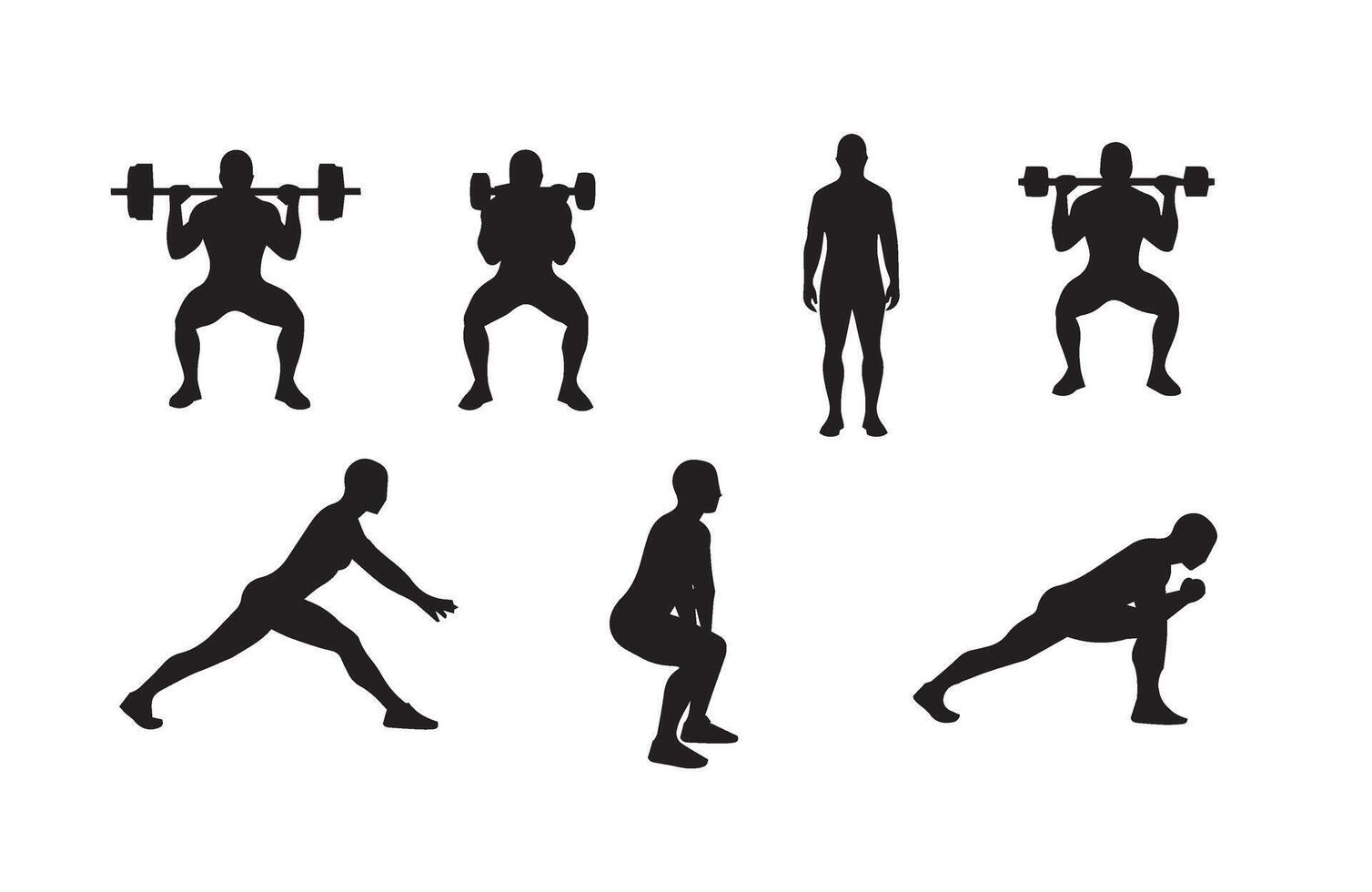 Sports gym workout training collection design vector
