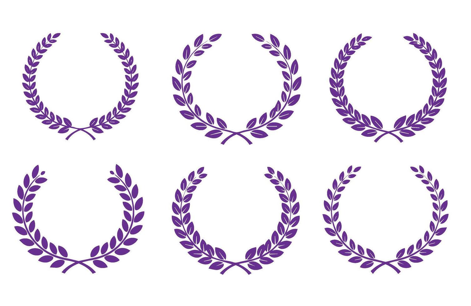 Classic Laurel Wreath Award Honor Badge Set vector