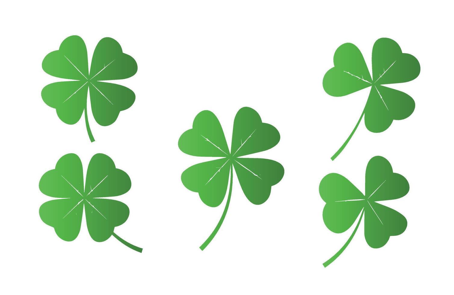 Fresh Green Leaf Set Nature Elegant Icon Art vector