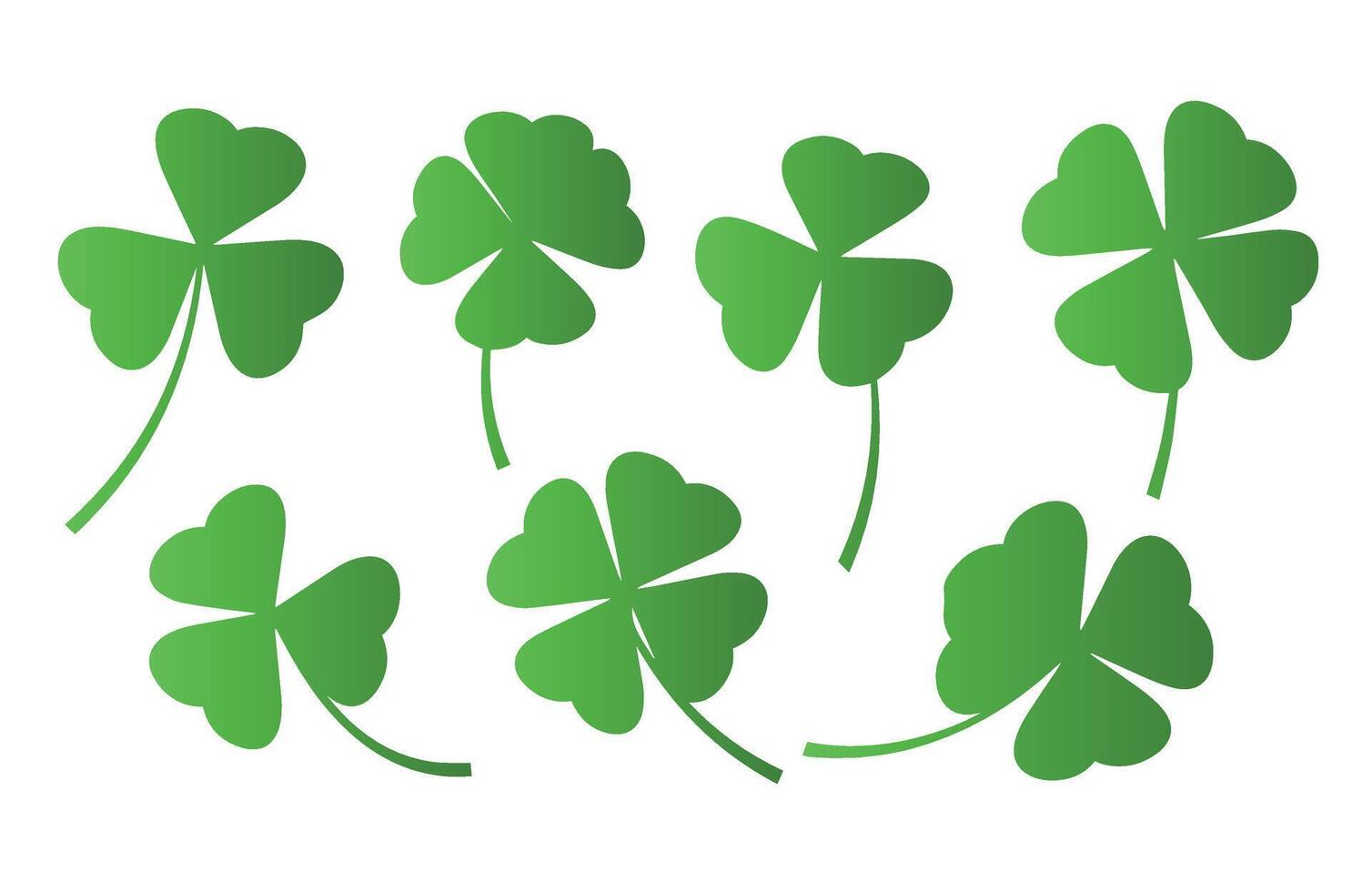 Elegant Green Leaf Set Natural Icon Design vector