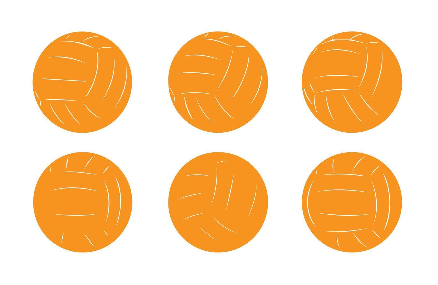 High-Resolution Volleyball Sports Icons Set for Design vector