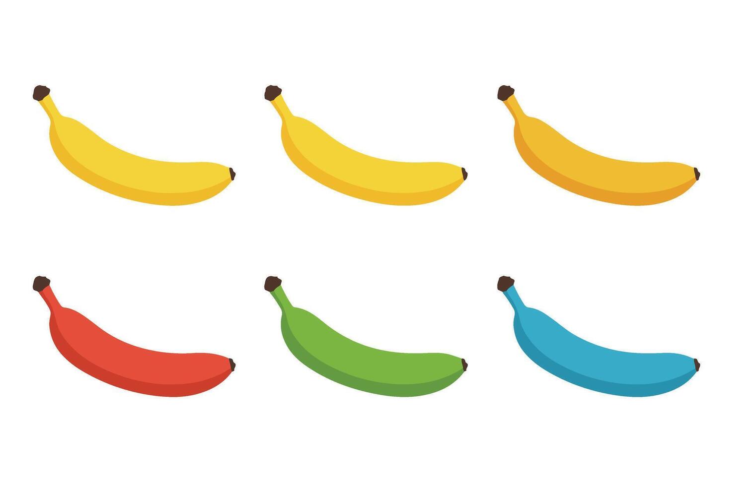 Ripe to rotten banana ripeness yellow healthy set image vector