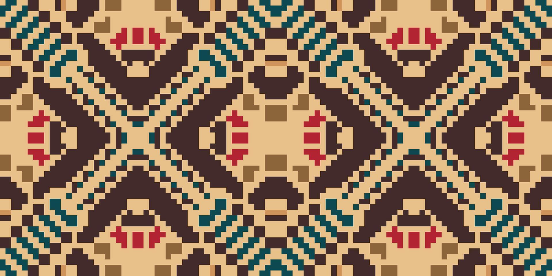 Native Patterns Geometric Abstract Patternfolk Embroidery, Aztec Geometric Ornament Print. Design for Carpet, Wallpaper, Clothing, Wrapping, Fabric vector