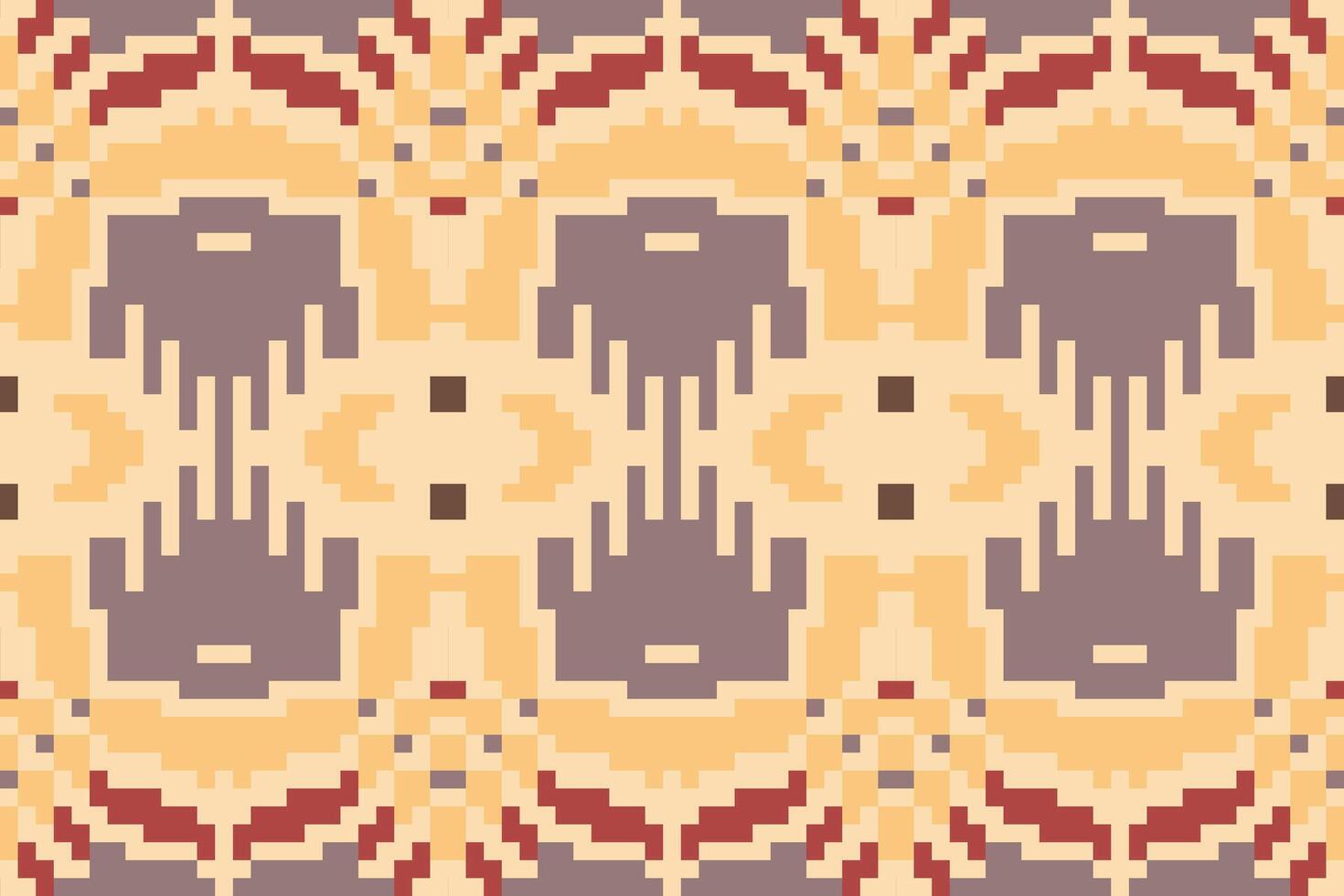 Square Ikat Pattern Originfolk Embroidery, Aztec Geometric Ornament Print. Design for Carpet, Wallpaper, Clothing, Wrapping, Fabric vector