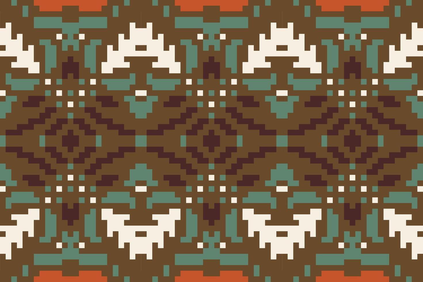 Sari Border Seamless Abstract Geometric Patternfolk Embroidery, Aztec Geometric Ornament Print. Design for Carpet, Wallpaper, Clothing, Wrapping, Fabric vector