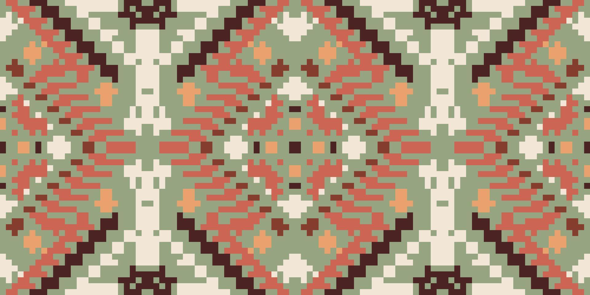 Retro Islamic Geometric Patterns Drawingfolk Embroidery, Aztec Geometric Ornament Print. Design for Carpet, Wallpaper, Clothing, Wrapping, Fabric vector