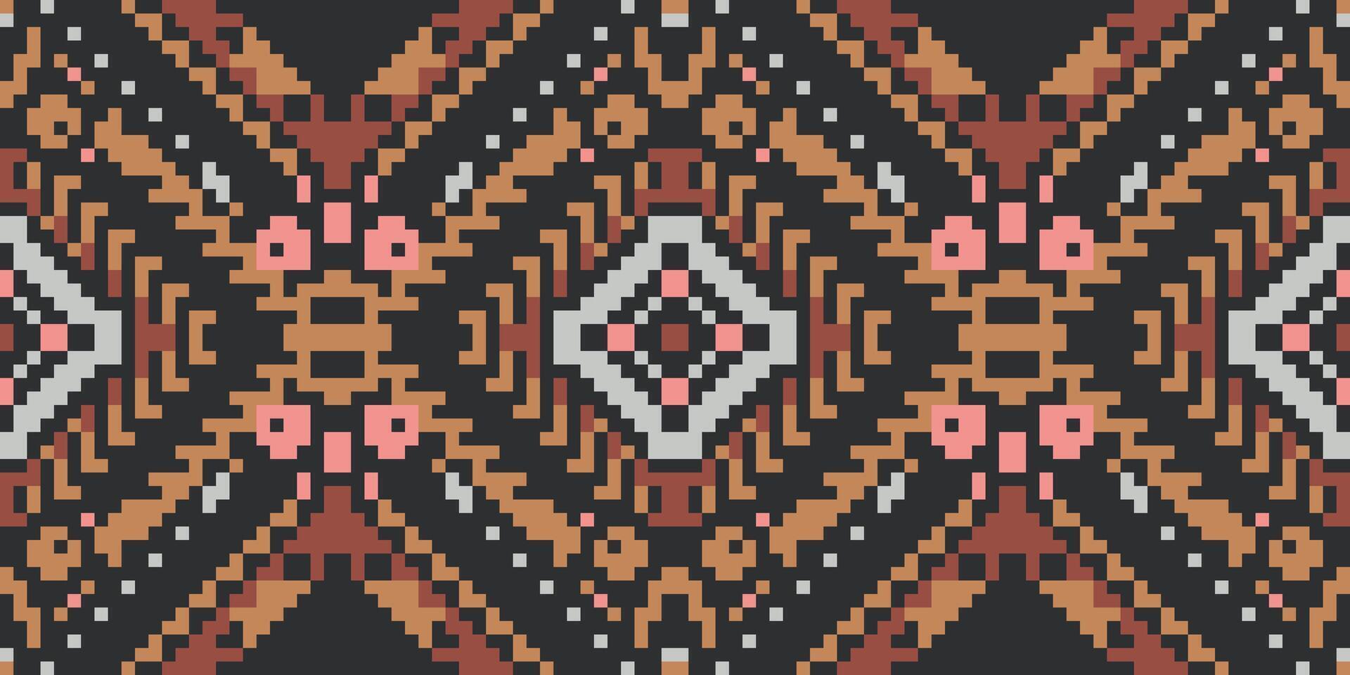 Pakistan Islamic Flower Patternfolk Embroidery, Aztec Geometric Ornament Print. Design for Carpet, Wallpaper, Clothing, Wrapping, Fabric vector