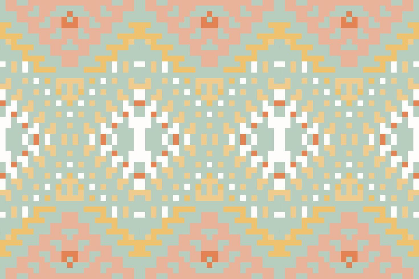 Pillow Seamless Abstract Geometric Patternfolk Embroidery, Aztec Geometric Ornament Print. Design for Carpet, Wallpaper, Clothing, Wrapping, Fabric vector