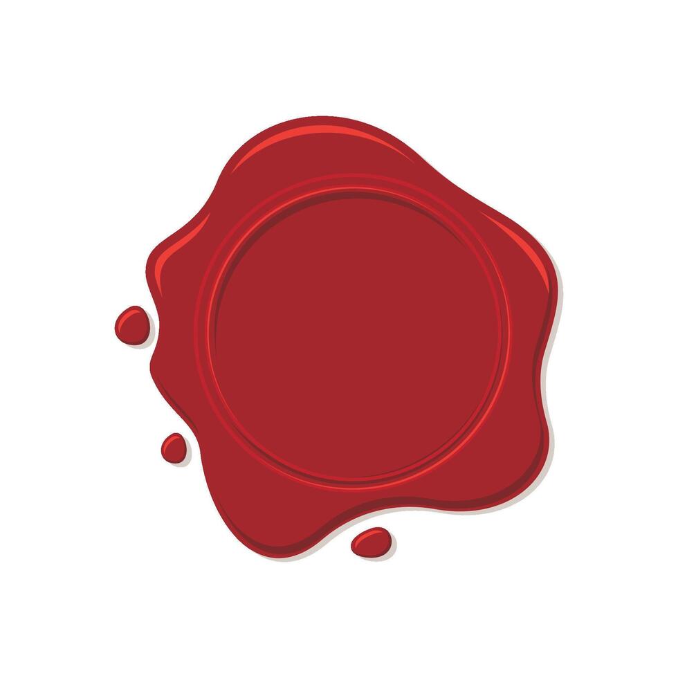 red wax stamp logo template Illustration Design. EPS 10. vector
