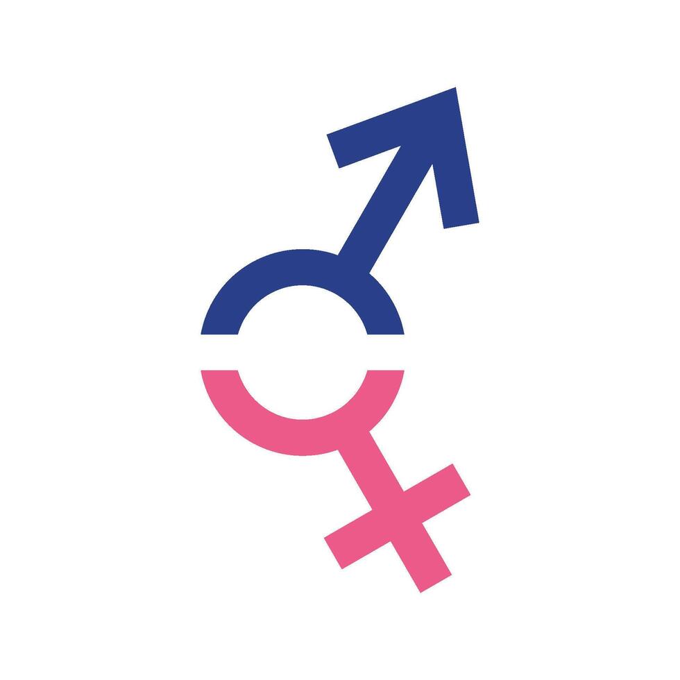 Gender Sign Illustration Logo Template Illustration Design. EPS 10. vector