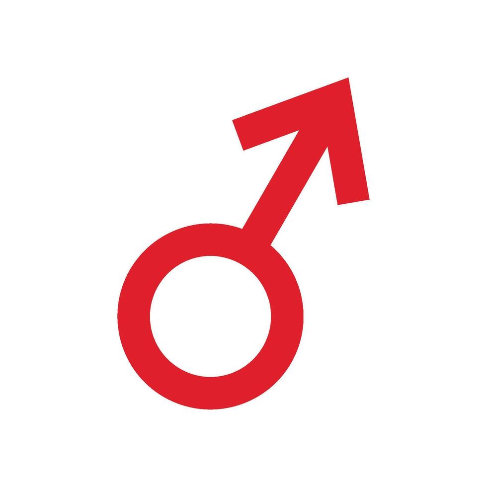 Male Gender Sign Illustration Logo Template Illustration Design. EPS 10. vector