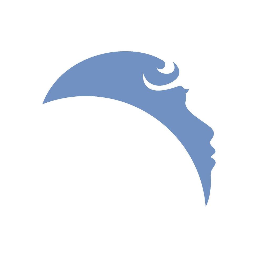 Blue Baby Face Illustration Logo Template Illustration Design. EPS 10. vector