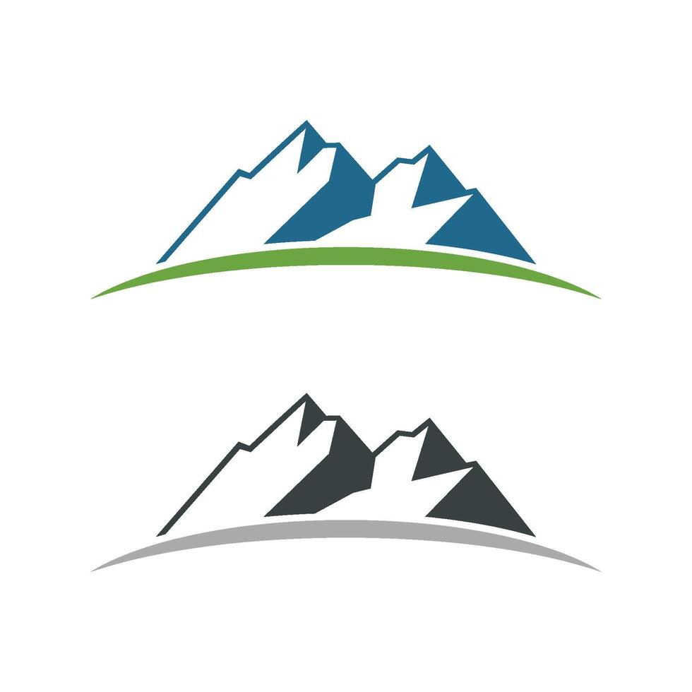 Set Swoosh and Mountain Illustration Design. EPS 10. vector