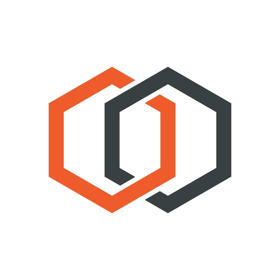 Infinity Line Hexagon Shape Logo Template Illustration Design. EPS 10. vector
