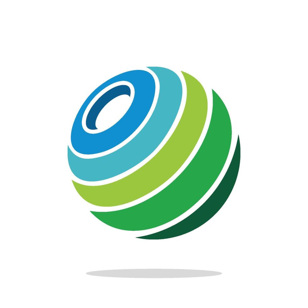 Colorful Globe Line Icon Logo Template Illustration Design. EPS 10. vector