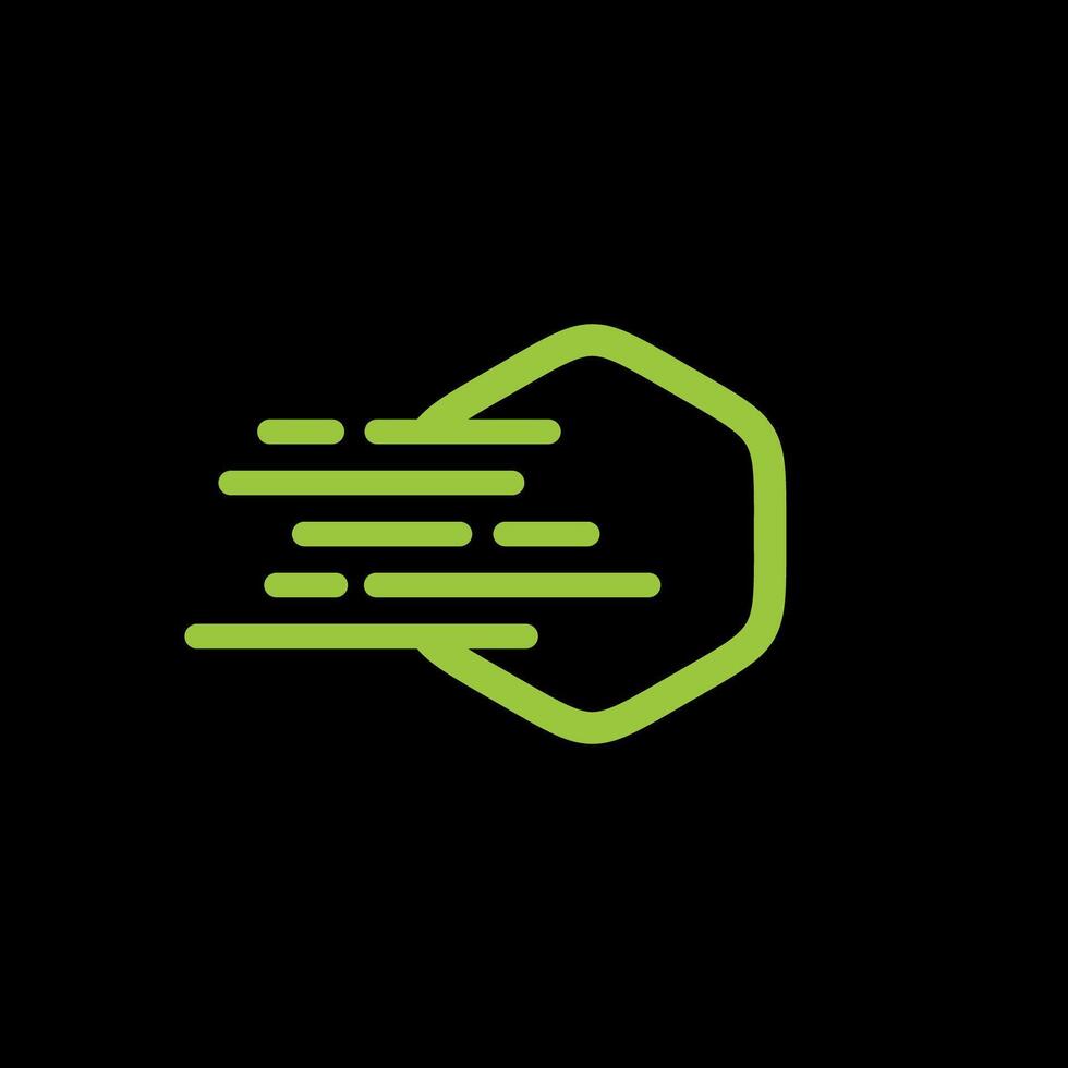 Green Hexagon Speed Logo Template Illustration Design. EPS 10. vector
