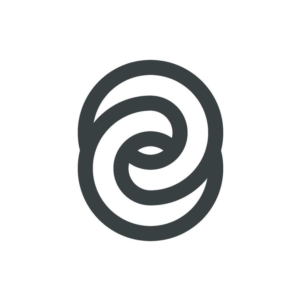 Black Circle Infinity Line Logo Template Illustration Design. EPS 10. vector