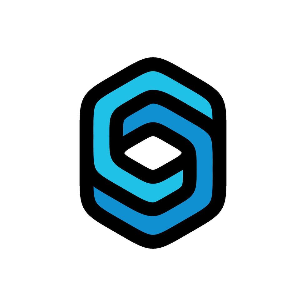 Blue Infinity Line S Letter Logo Template Illustration Design. EPS 10. vector