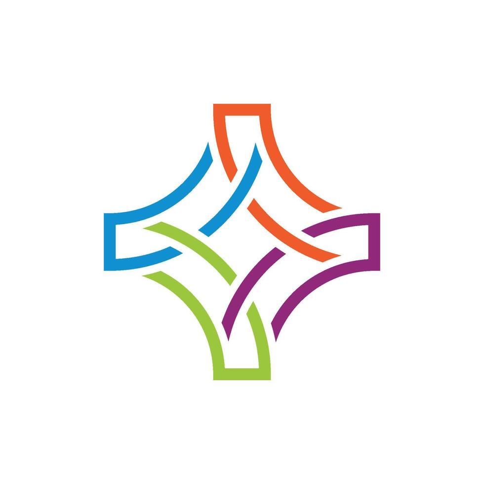 Colorful Diamond Line Ornamental Logo Template Illustration Design. EPS 10. vector