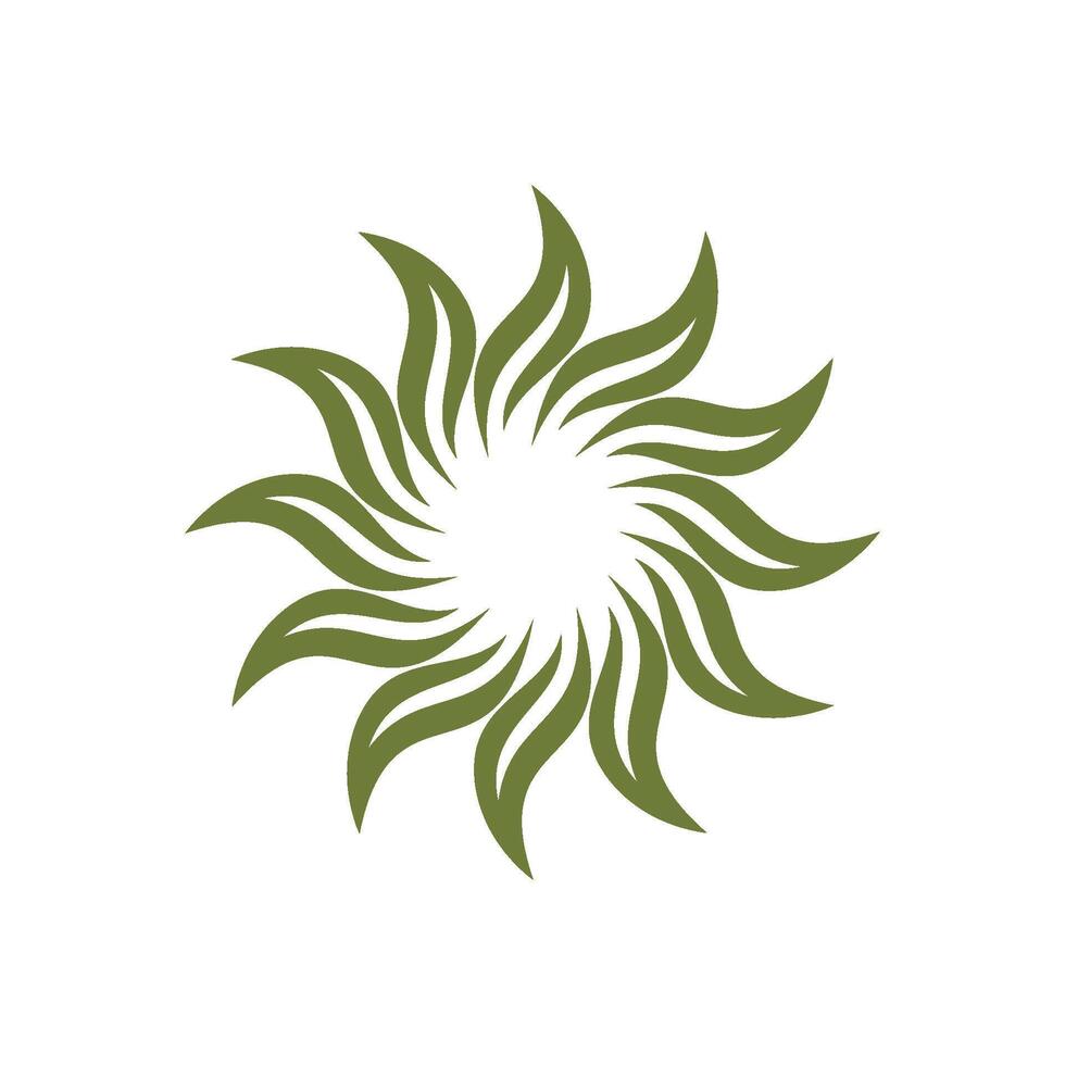 Green Flower Ornament Logo Template Illustration Design. EPS 10. vector