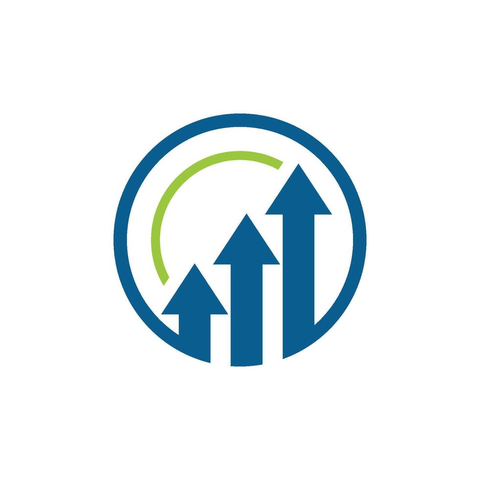 Arrow Stock Exchange Circle Shape Logo Template Illustration Design. EPS 10. vector